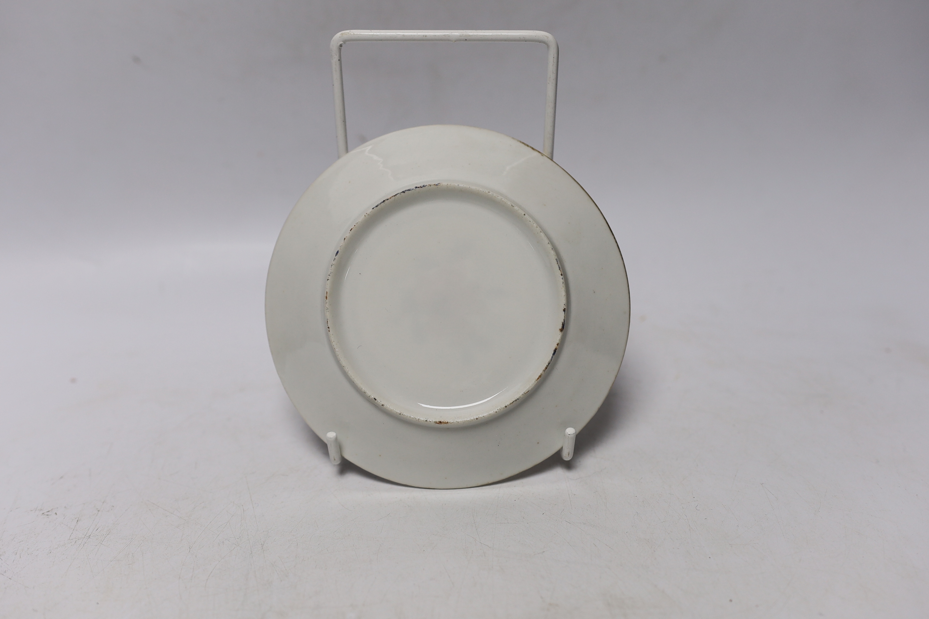 A Chinese soft paste porcelain miniature vase, two small bowls, and a small dish, vase 7cm (4)